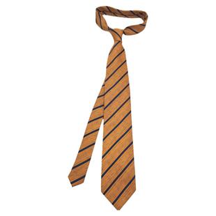 领带意大利那不勒良呔高端金色棕色玫瑰金手打复古领带