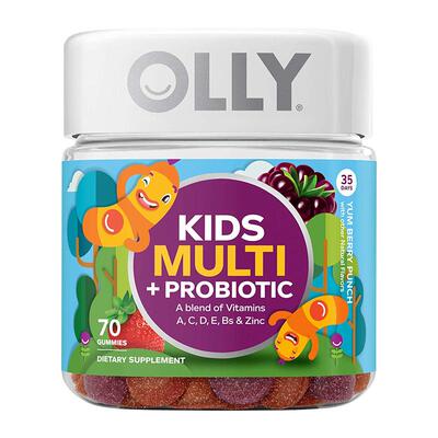 OLLY kid's multi儿童复合维生素益生菌软糖 含维生素ACD 70粒/瓶