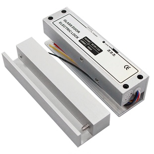 无框电插锁5线低温带延时玻璃门锁内开外开玻璃门免开孔门禁锁