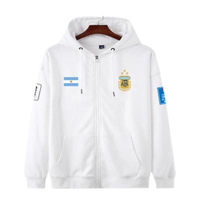 阿根廷队世界杯足球迷开衫卫衣