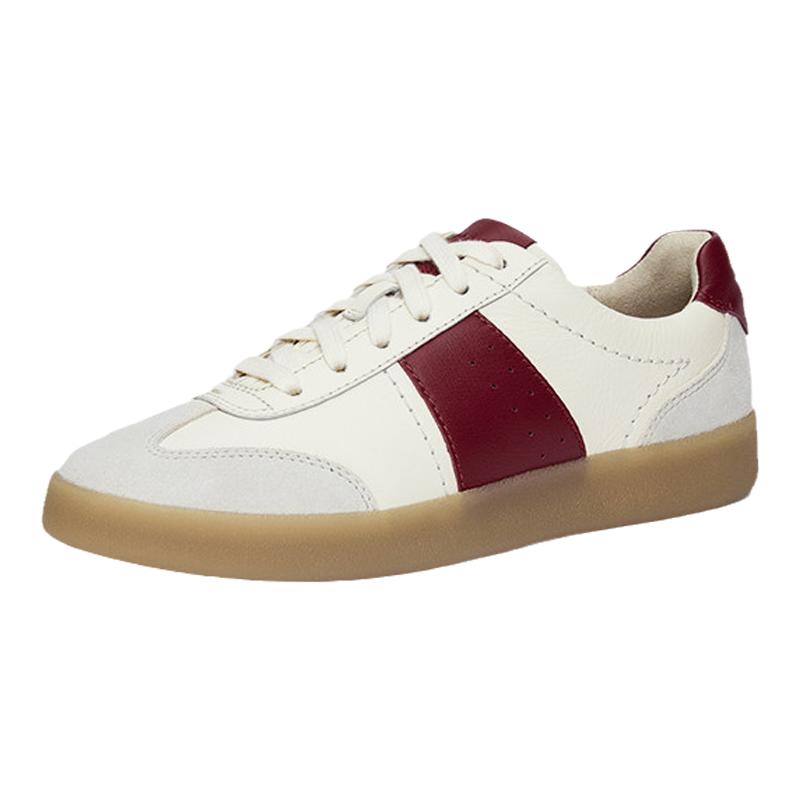 Clarks其乐Craftlite Met女鞋夏季牛皮圆头拼接休闲运动德训板鞋