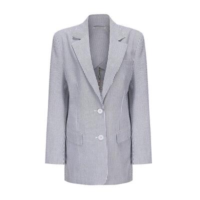 MardiMercredi泡泡纱西装薄外套