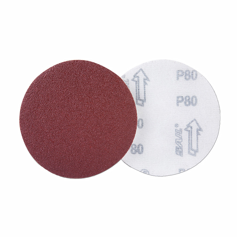 5寸圆形砂纸片125MM植绒自粘沙纸拉绒片气磨机砂纸木工打磨抛光片