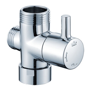 淋浴花洒分水器一进二出三通快开接头切换角阀洗衣机4分6分转换器