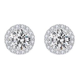 【明星同款】Fanci范琦【星点系列】圆形耳钉女925银耳环耳饰