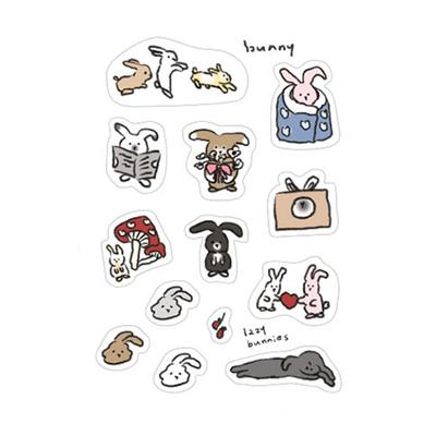 兔兔贴纸素材DIY贴画手账装饰贴