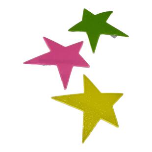 抬头看天上就是光~荧光彩色不规则大五角星鸭嘴发夹刘海碎发边夹