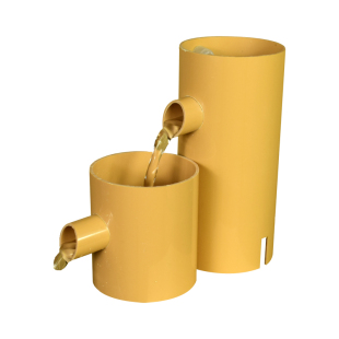 夹壁方玻璃缸圆柱养鱼缸壁挂瀑布式过滤器造景循环水增氧流水摆件