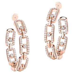 【新年礼物】MESSIKA/梅西卡Move Link 18K金圆圈钻石小号耳环