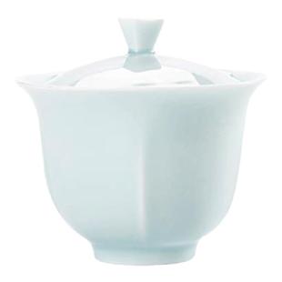 恒越青瓷霞客行盖碗套装功夫茶具竹茶盘简约家用办公室会客泡茶杯