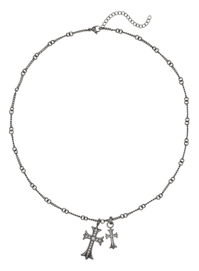 钛钢男生双十字架钛钢不掉色