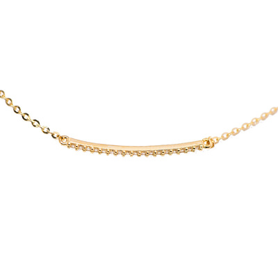 高端定制纯14k金黄金排钻超纤细