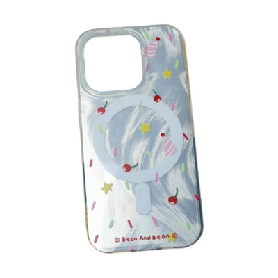 BeanAndBean 《羽纱贝壳》磁吸款 庆祝派对 羽纱IMD手机保护壳双层注塑适用苹果防摔耐刮防氧化防尘