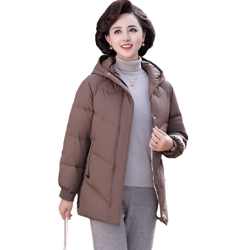 新款妈妈冬装洋气羽绒服保暖外套