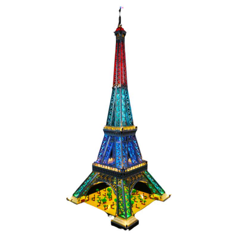 适用乐高埃菲尔铁塔灯光10307模型展示柜积木灯饰亚克力底座盒