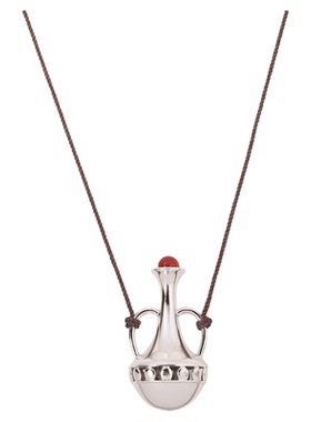 Wens玉髓双耳瓶编织绳长项链