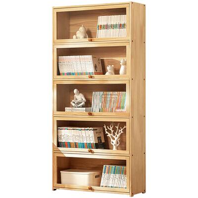 木马人实木书架书柜子置物架落地