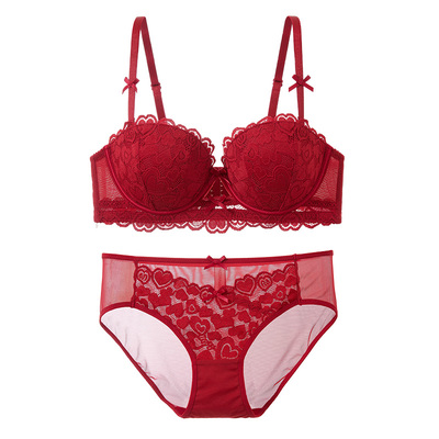 六只兔子结婚新娘收副乳红色内衣