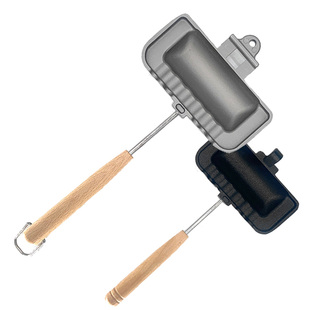 户外露营热压三明治双面夹锅燃气封边烤面包吐司直火锅不粘锅日式