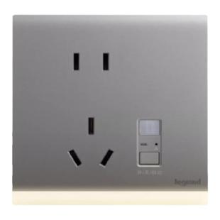 罗格朗开关插座地脚灯LED小夜灯嵌入式人体感应家用过道壁脚灯86