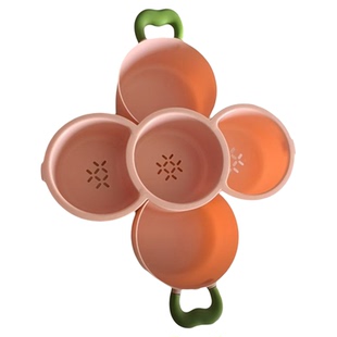 多巴胺创意双层果盘家用分格水果盘简约高颜值干湿分离果篮