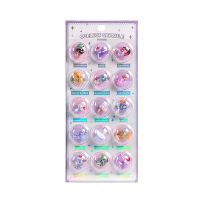 闪乐日系3D图鉴浮雕水晶贴纸