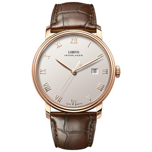 罗宾尼正品商务男表品牌自动机械表男防水皮带男士手表新款腕表