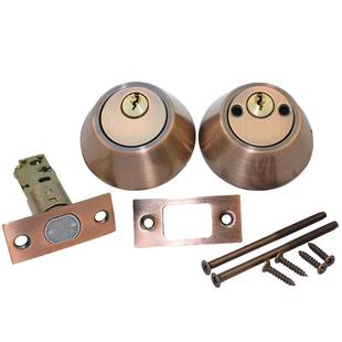 固安居单面开闭锁辅助隐形门锁黑色红古青古金色双面通道暗装呆锁