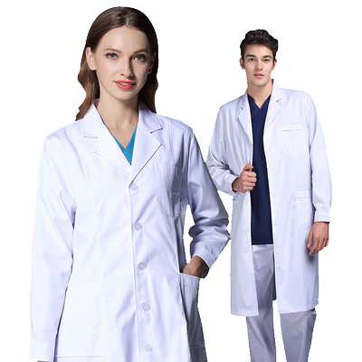男女医生白大褂长袖实验室工作服