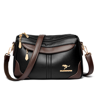 袋鼠真皮女包斜挎包女士包包2026新款小包手提单肩包妈妈包软牛皮