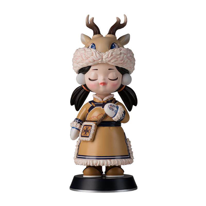 铜师傅欢喜小将《五十六个民族之鄂伦春族》潮玩艺术品 创意礼物