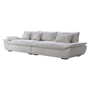 拉芙菲奥克兰帆船磨砂布艺沙发客厅大坐深羽绒奶油风极简别墅沙发