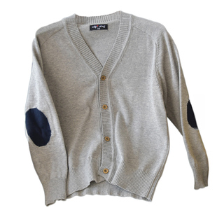 春款儿童薄款纯色纯棉毛衣开衫中大童男女童V领针织百搭空调开衫