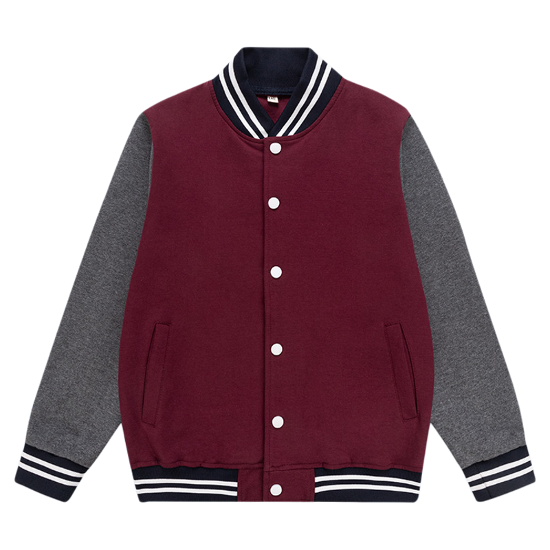 伊顿校服小学生男女童英伦春秋棒球服枣红藏青连帽运动服套装校服