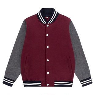伊顿校服小学生男女童英伦春秋棒球服枣红藏青连帽运动服套装校服
