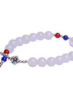 925银青金石手串首饰品白玛瑙