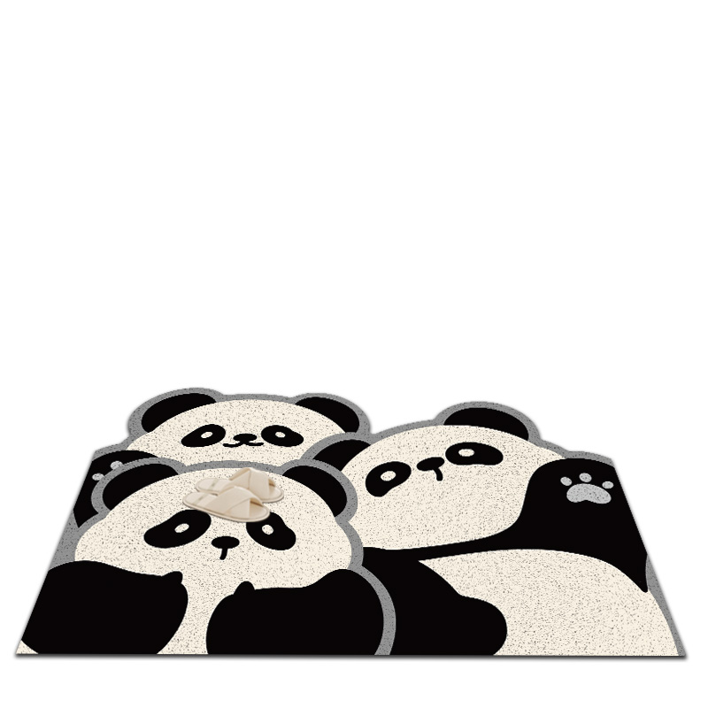 熊猫入户地垫丝圈除尘耐磨耐刮防滑门垫蹭土耐脏免洗玄关脚踏垫