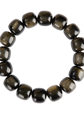 天然收藏级金曜石老型手串