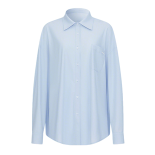 SIINSIIN衬衫女秋季新款宽松休闲垂感防晒白衬衣透气抗皱上衣外套