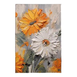 现代简约花卉客厅装饰画沙发背景墙落地画轻奢高级感餐厅玄关壁画