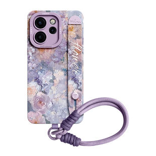 GGUU适用opporeno15手机壳reno15pro保护套新款reno15全包14花丛13防摔12支架oppo腕带11硅胶+挂绳链reno女10