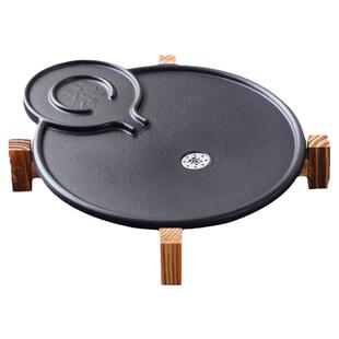 圆形茶盘小型新款家用密胺茶托盘变色茶台带排水自动功夫茶具套装