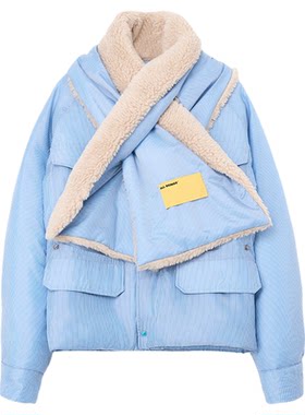 ALLBEINGS毛绒围巾棉服套装