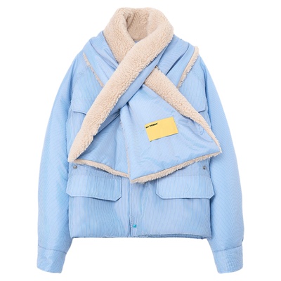 ALLBEINGS毛绒围巾棉服套装