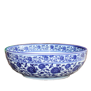 商用青花瓷面碗陶瓷大碗大码汤碗菜碗酸菜鱼水煮鱼盆酱菜盆龙虾碗