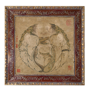 桔子格调 一团和气 中式复古古董画框挂画客厅玄关店铺招财装饰画