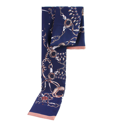 商务风男士长款双面丝巾围巾