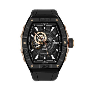 MINBER名珀绿茵系列“传奇”酷黑全自动机械国潮男士防水运动腕表