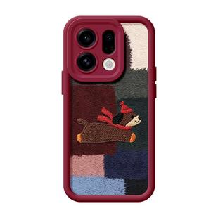 适用oppofindx9手机壳findx9pro新款x9喜庆x9pro外壳findx8新年x7腊肠狗x6女x5马年x8s本命年x8ultra小羊皮