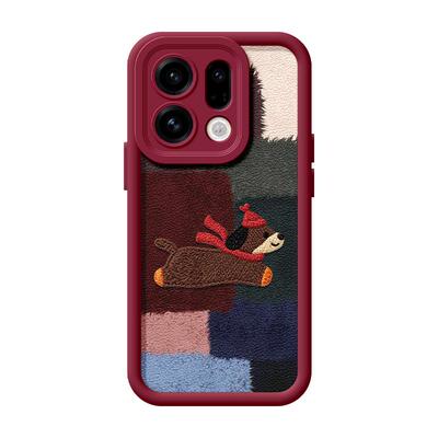 适用oppofindx9手机壳findx9pro新款x9喜庆x9pro外壳findx8新年x7腊肠狗x6女x5马年x8s本命年x8ultra小羊皮